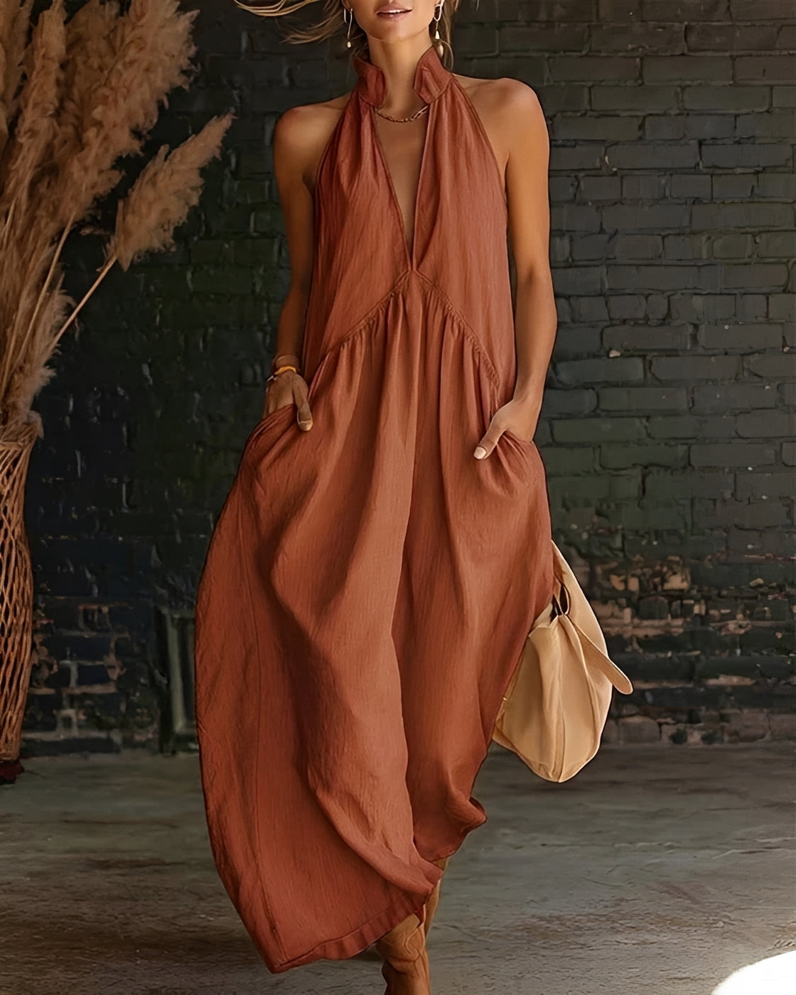Briony - Élégante Robe Longue Sans Manches