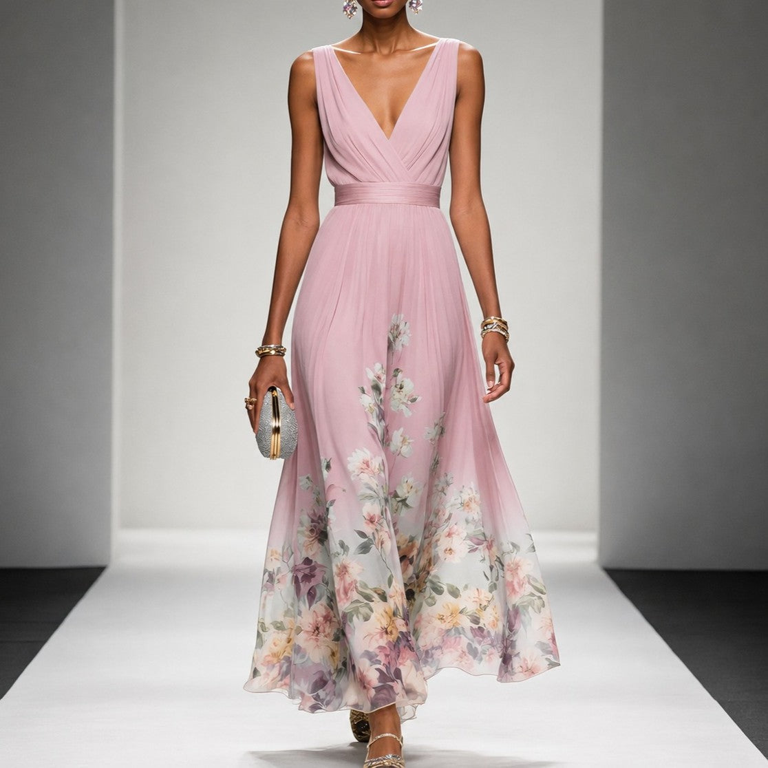 Tanisha - Robe longue à motif floral