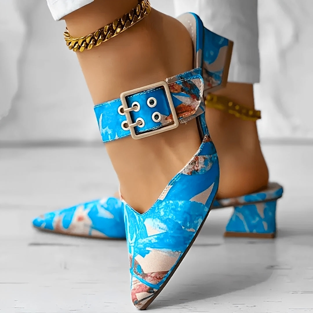 Aurora - Chaussures à Talons Larges Multicolores