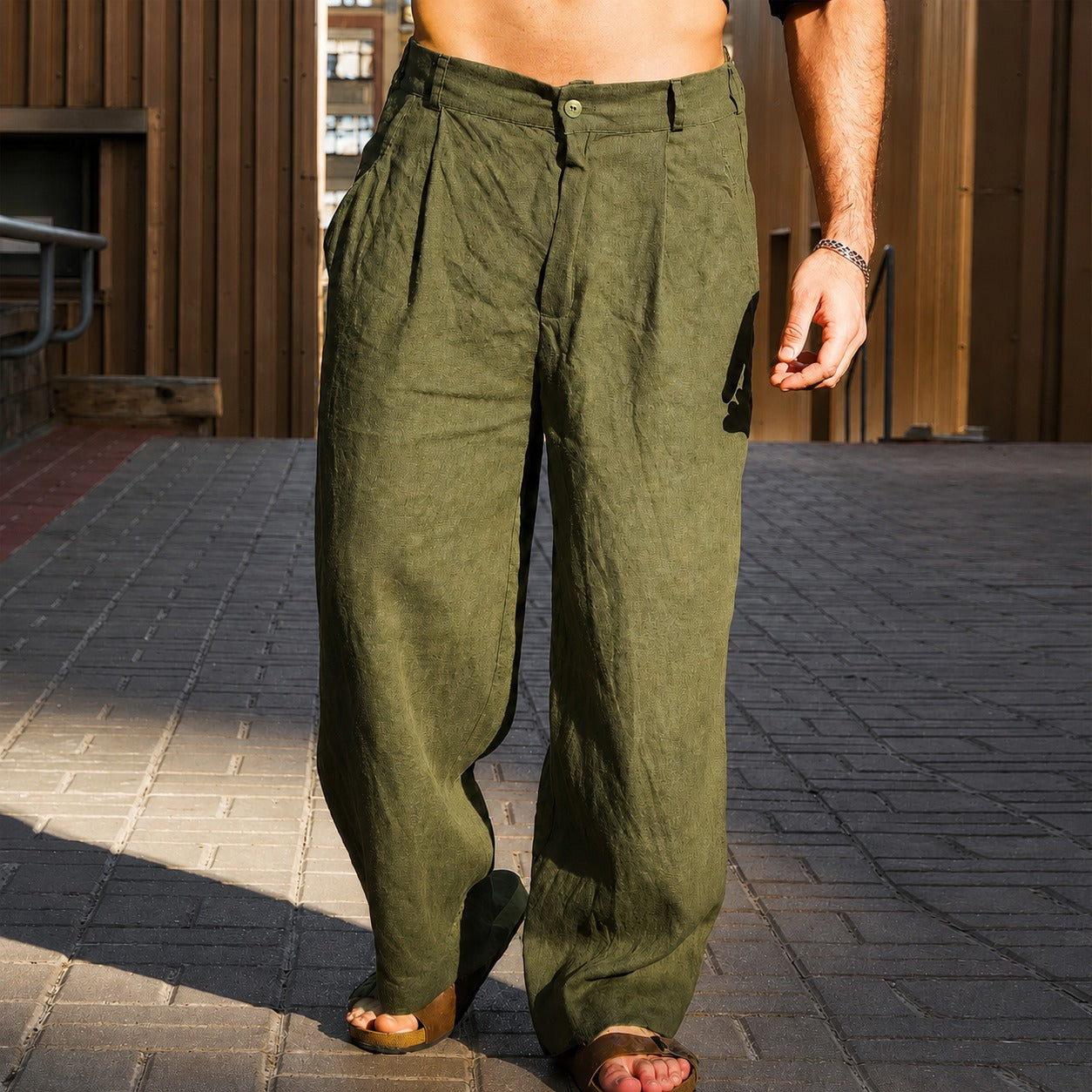 Brandon - Pantalon large et léger