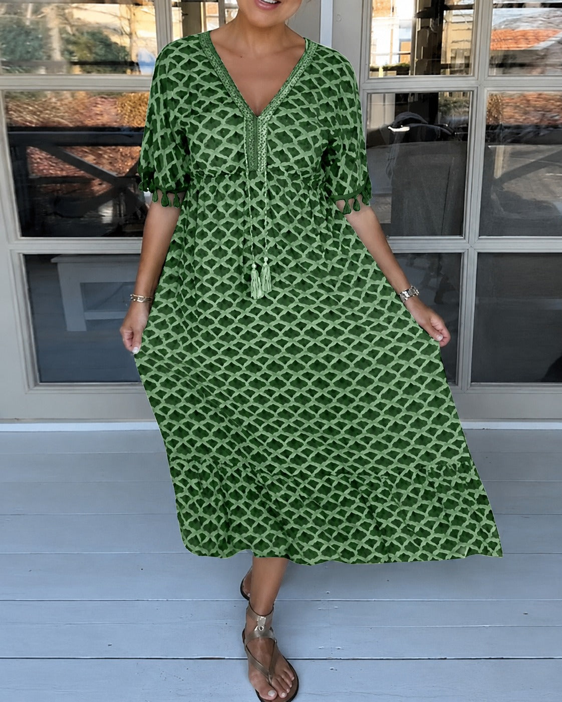 Cara - Robe sophistiquée avec encolure en V