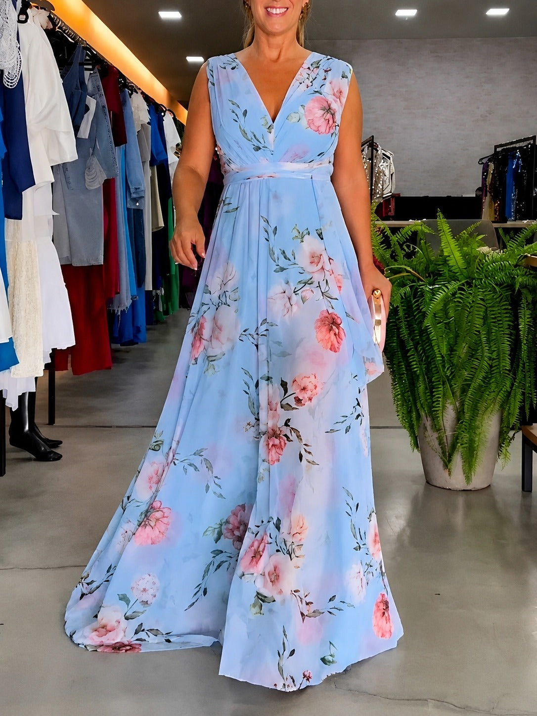 Hana - Robe Décontractée à Fleurs Sans Manches