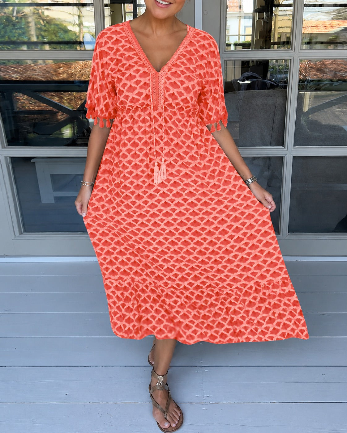 Cara - Robe sophistiquée avec encolure en V