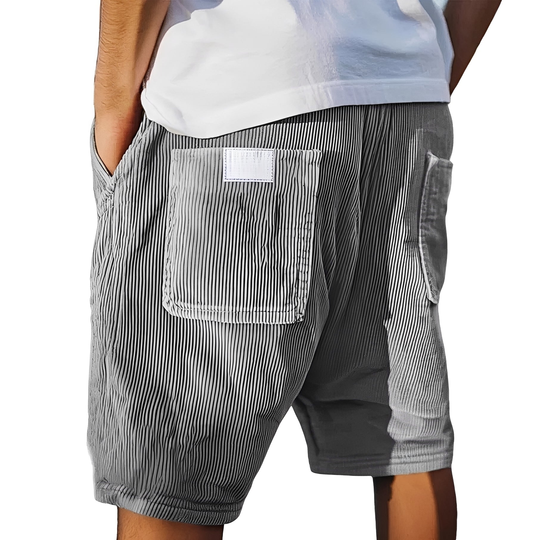 Ritchie - Shorts relax à texture nervurée