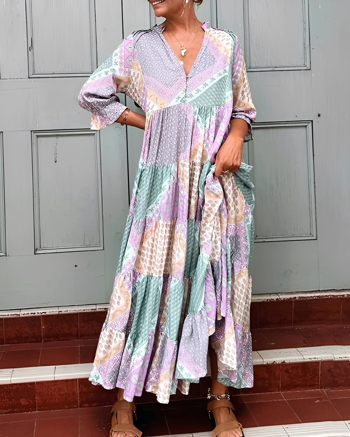 Kirsten - Robe Élegante avec Manches Longues