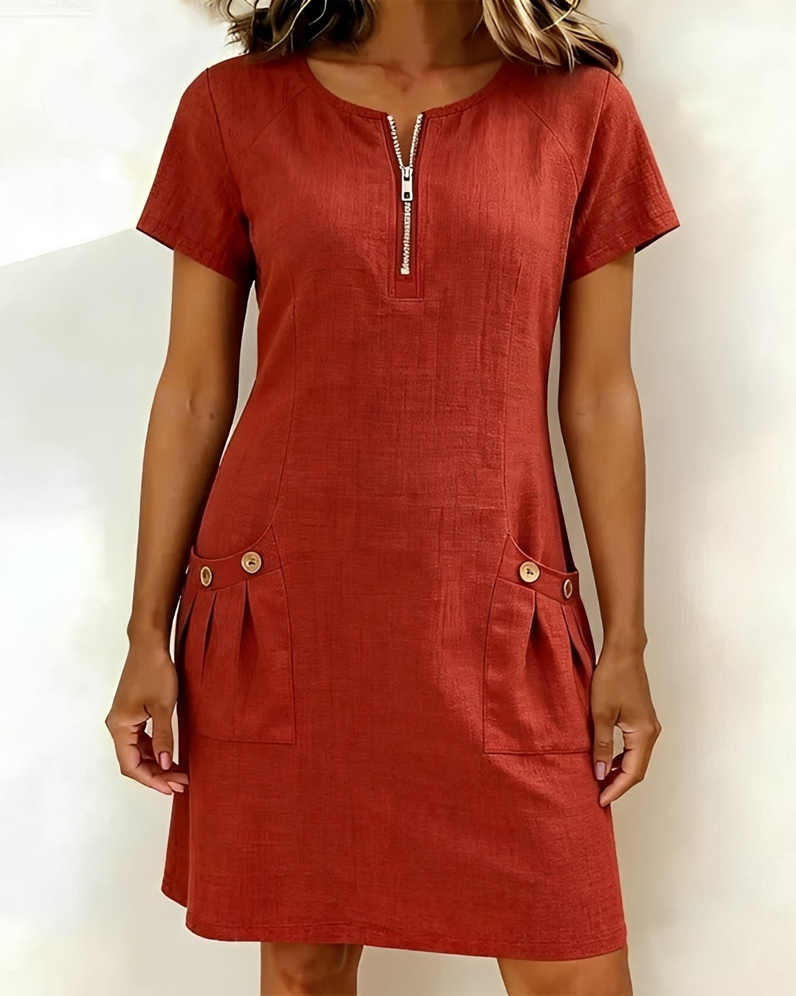 Emelia - Robe Chic avec Fermeture Éclair