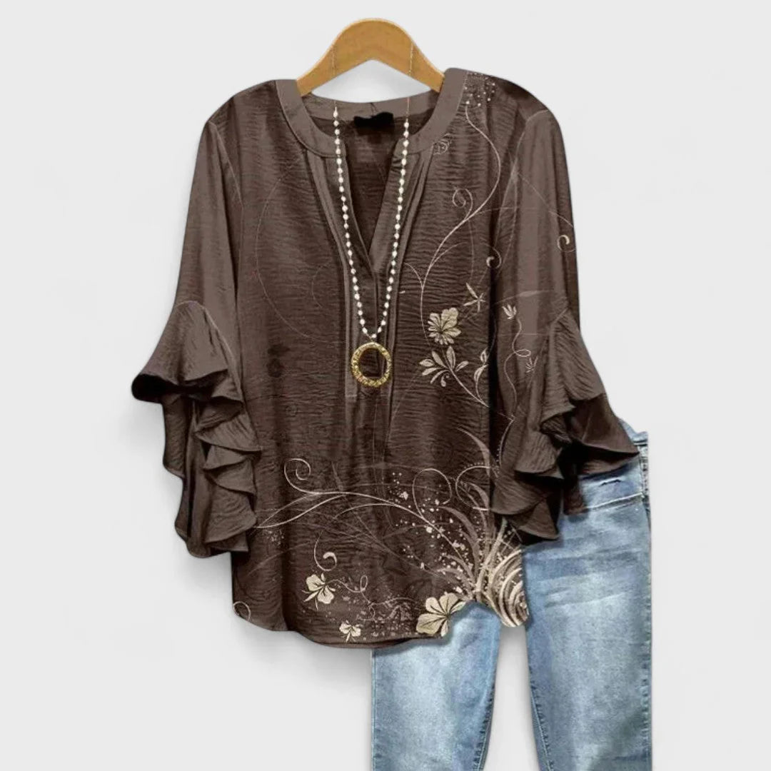 Kay- Blouse élégante pour femmes avec motif floral