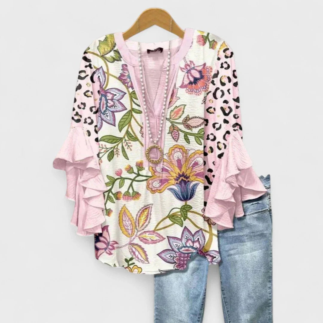 Kay- Blouse élégante pour femmes avec motif floral