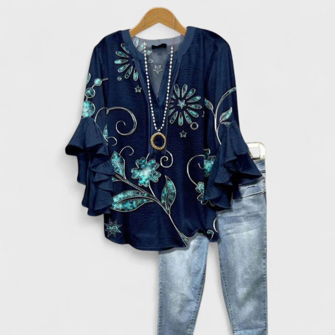 Kay- Blouse élégante pour femmes avec motif floral