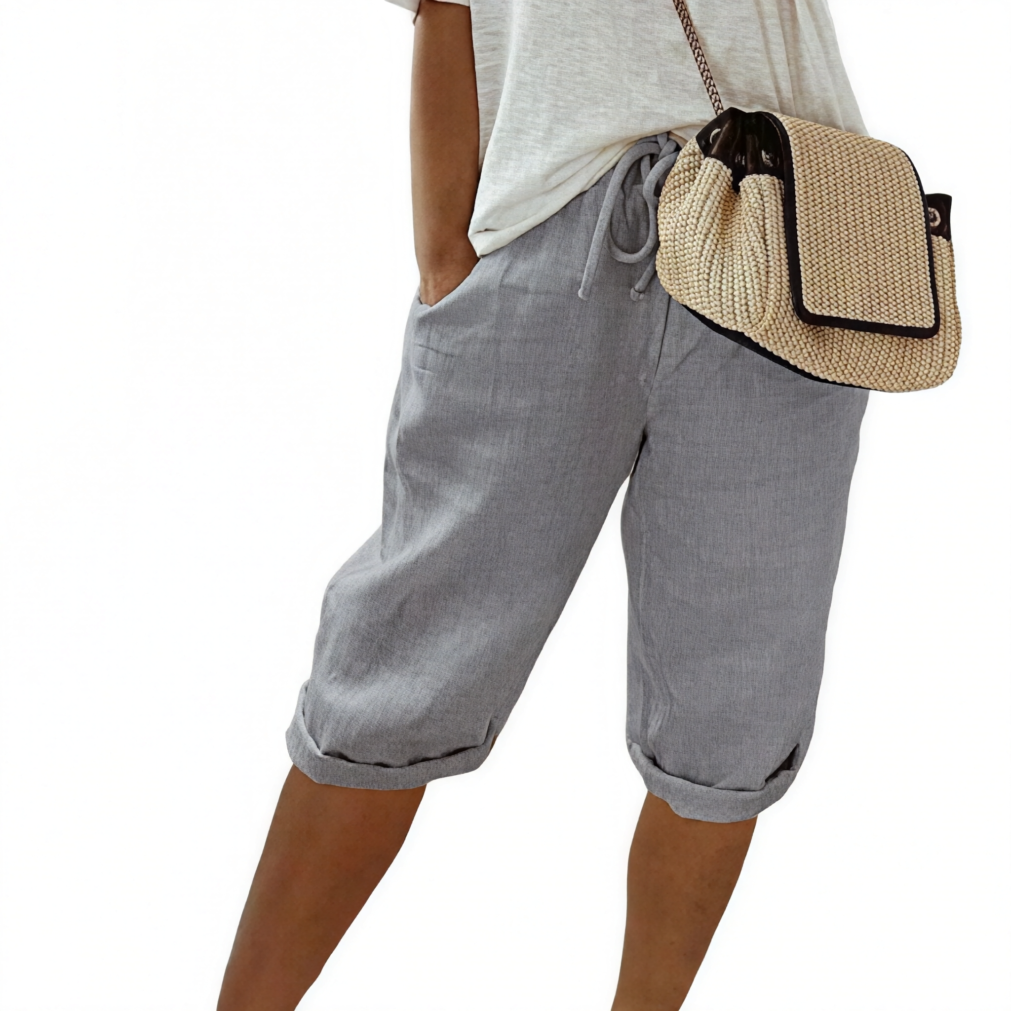 Aaliyah - Shorts pour femme avec ceinture