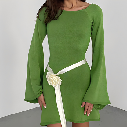 Aryana - Robe d'été chic à manches longues pour femme