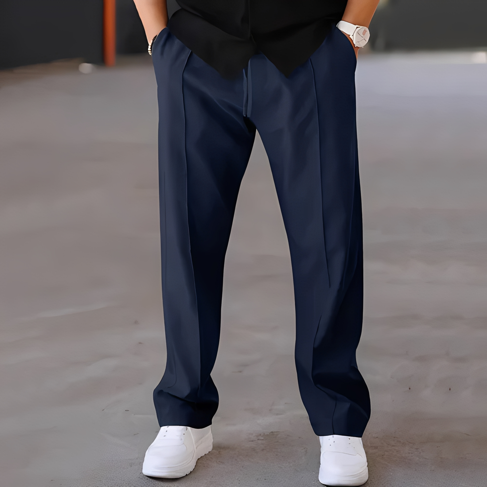 Fresniel - Pantalon ample et droit à la mode pour homme