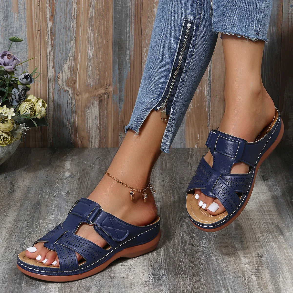 Amelia - Sandales Ouvertes pour Loisirs