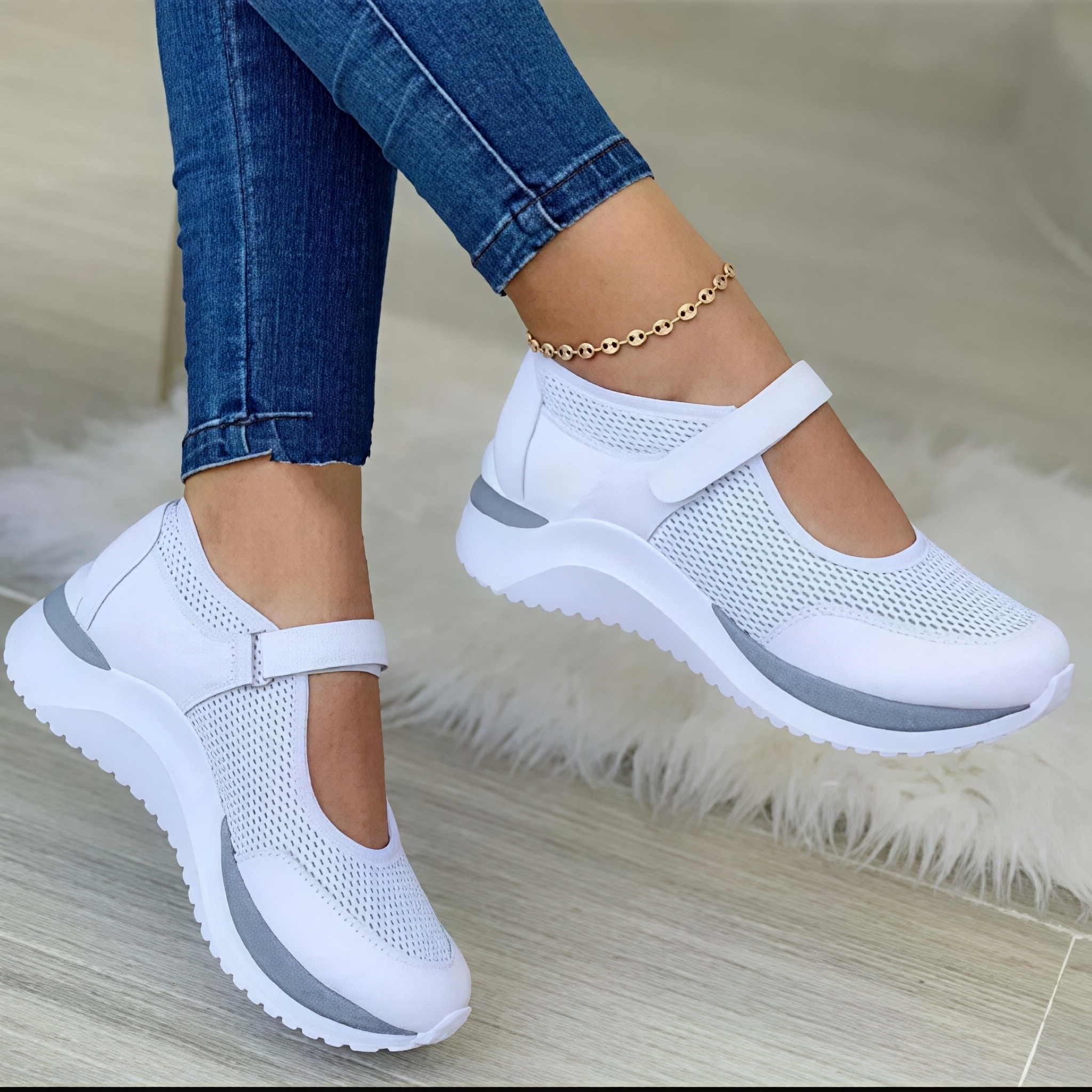 Emilia - Baskets avec fermeture velcro