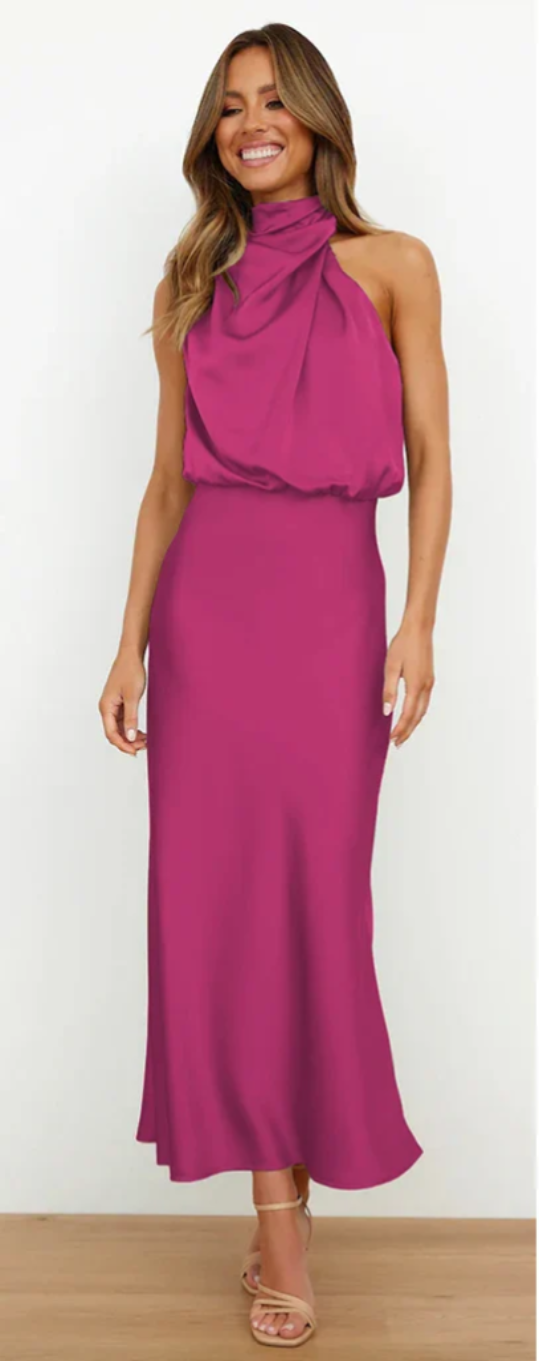 Luna - Robe maxi drapée