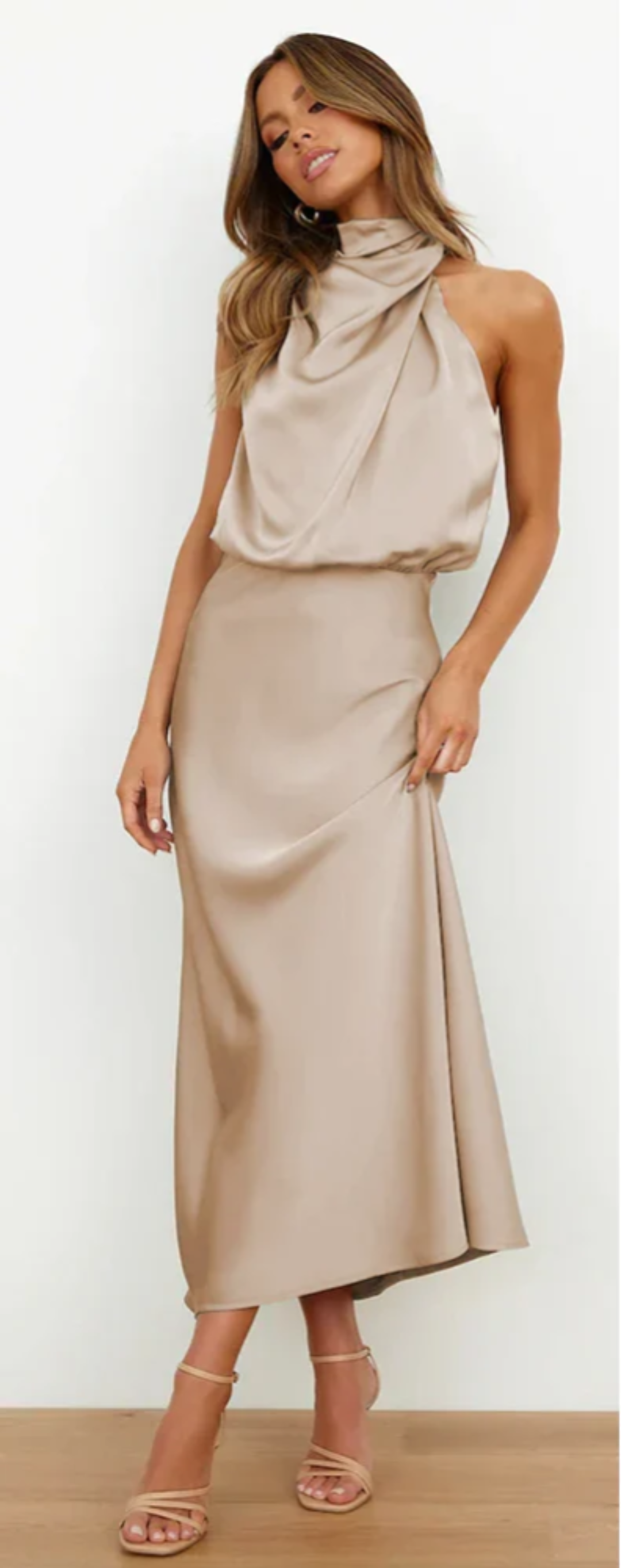 Luna - Robe maxi drapée