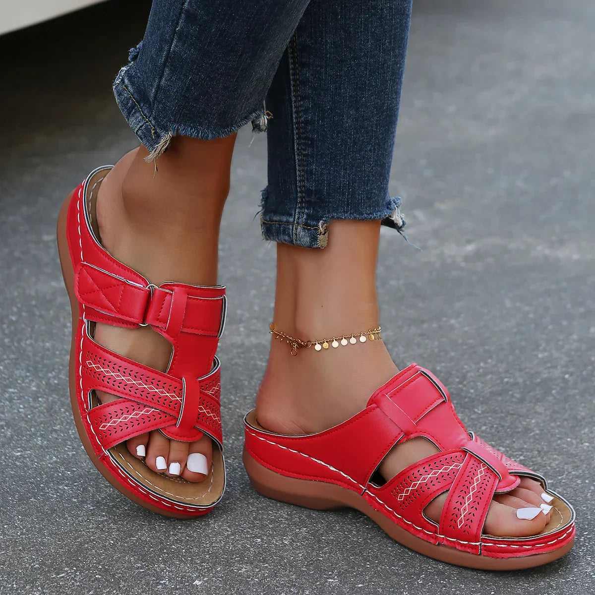 Amelia - Sandales Ouvertes pour Loisirs