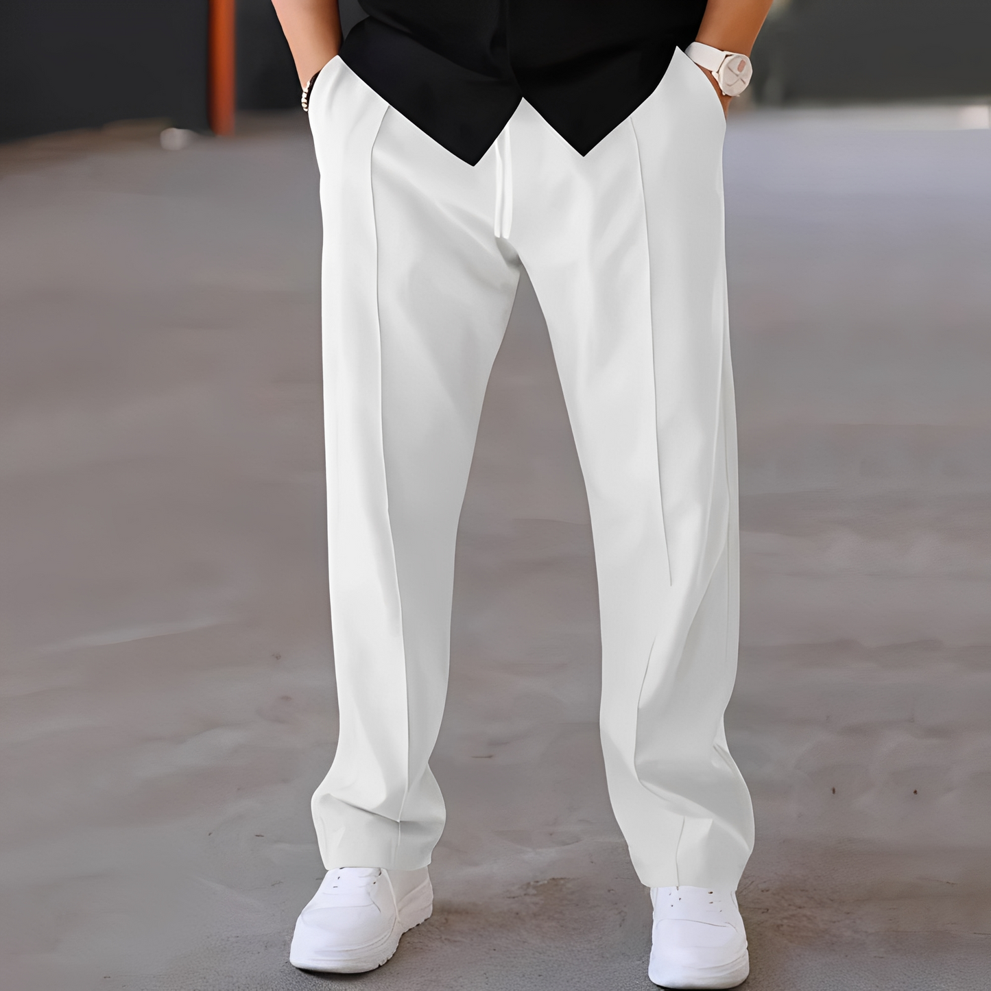 Fresniel - Pantalon ample et droit à la mode pour homme