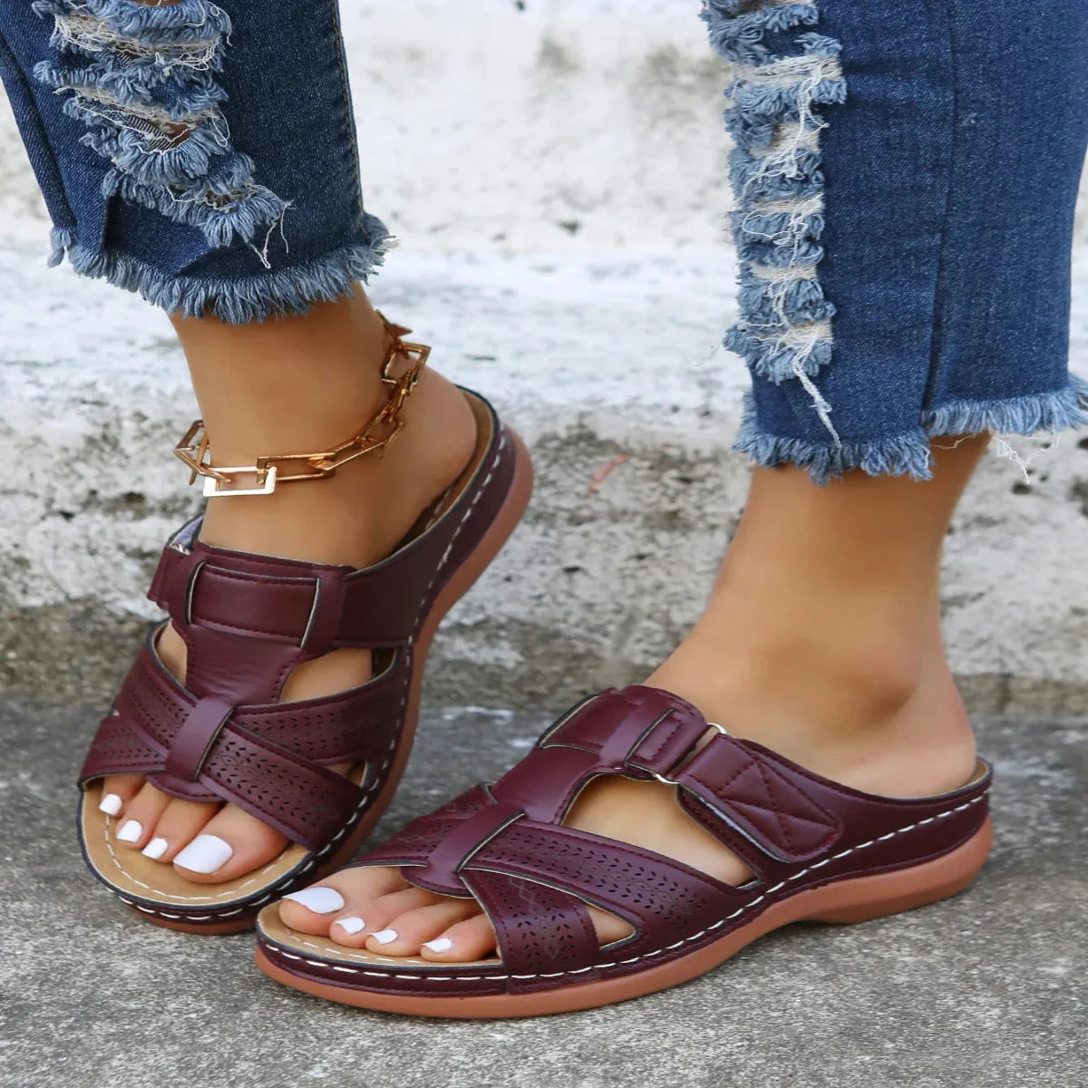 Amelia - Sandales Ouvertes pour Loisirs