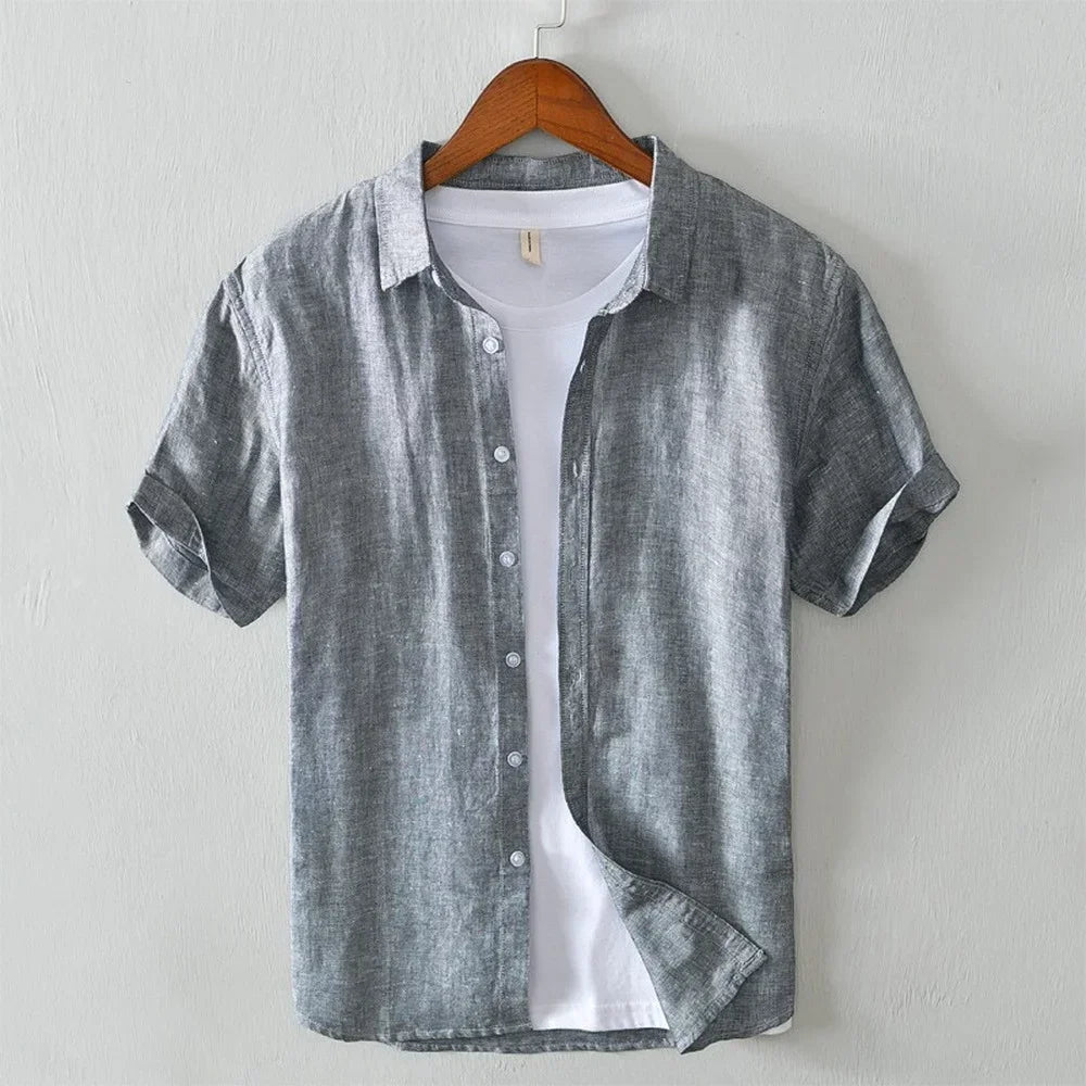 James - chemise à manches courtes avec patte de boutonnage devant