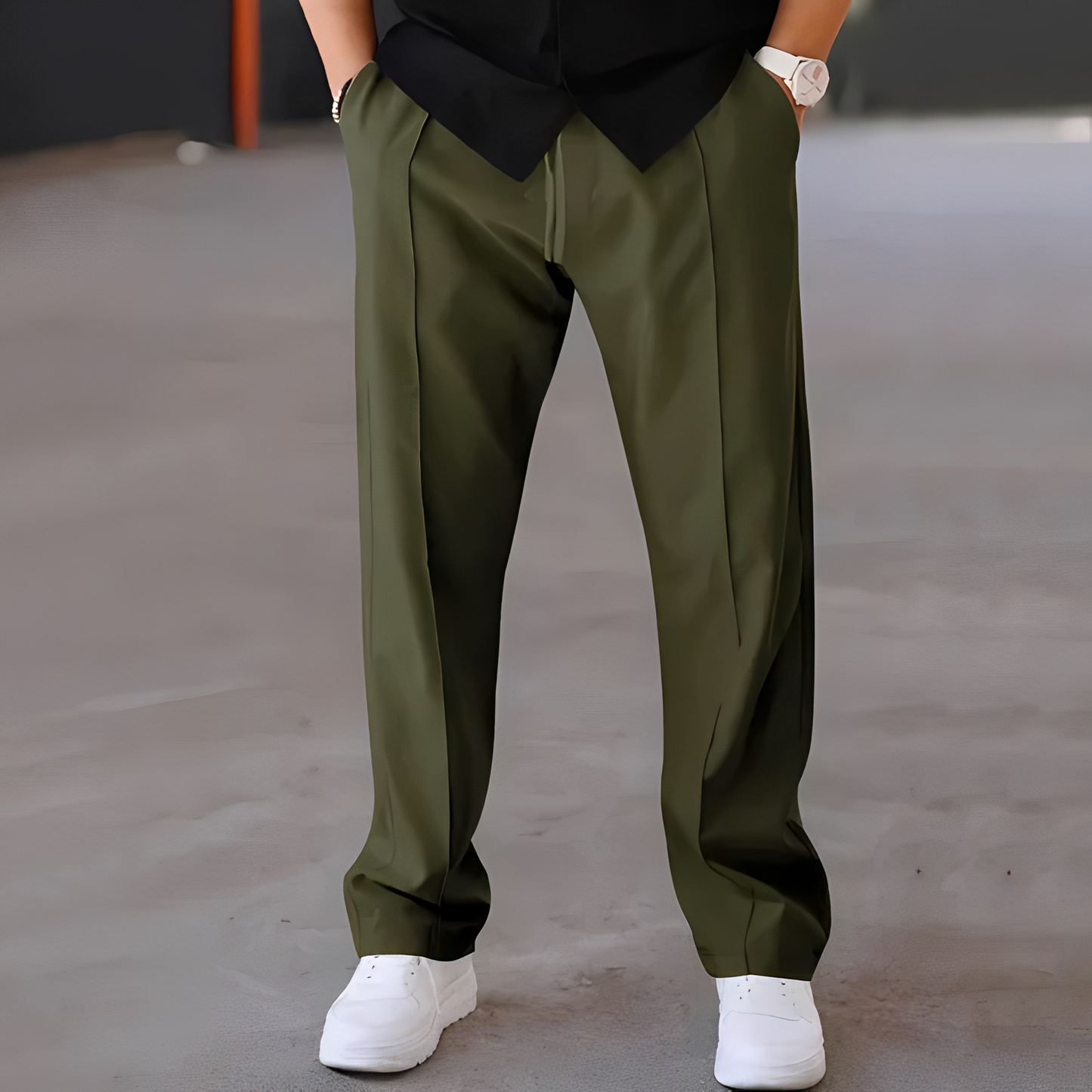 Fresniel - Pantalon ample et droit à la mode pour homme