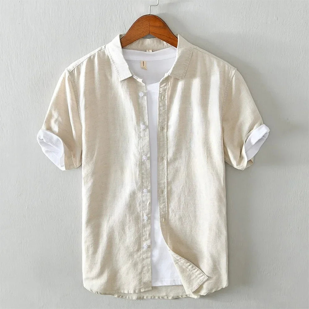 James - chemise à manches courtes avec patte de boutonnage devant