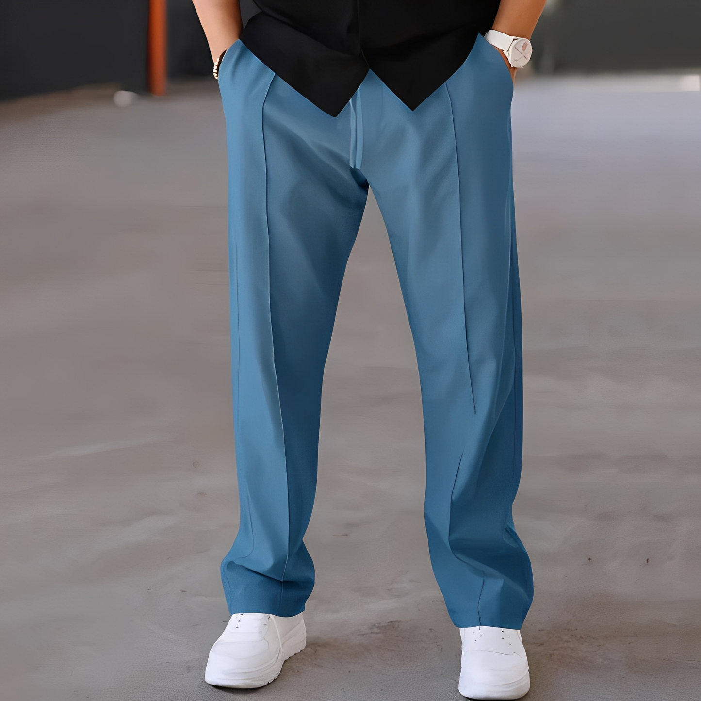 Fresniel - Pantalon ample et droit à la mode pour homme