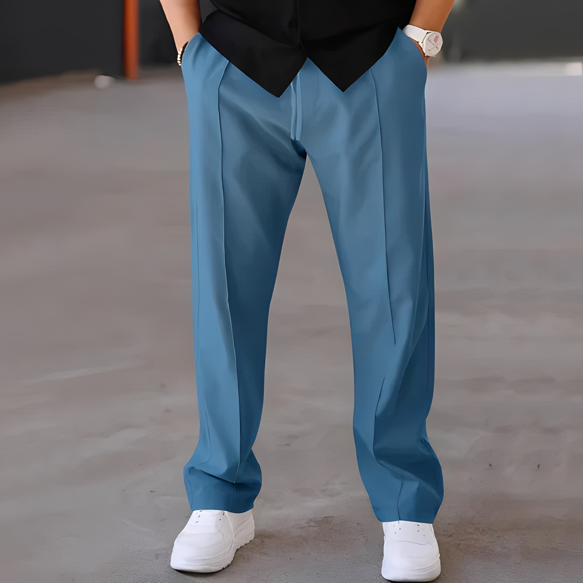 Fresniel - Pantalon ample et droit à la mode pour homme