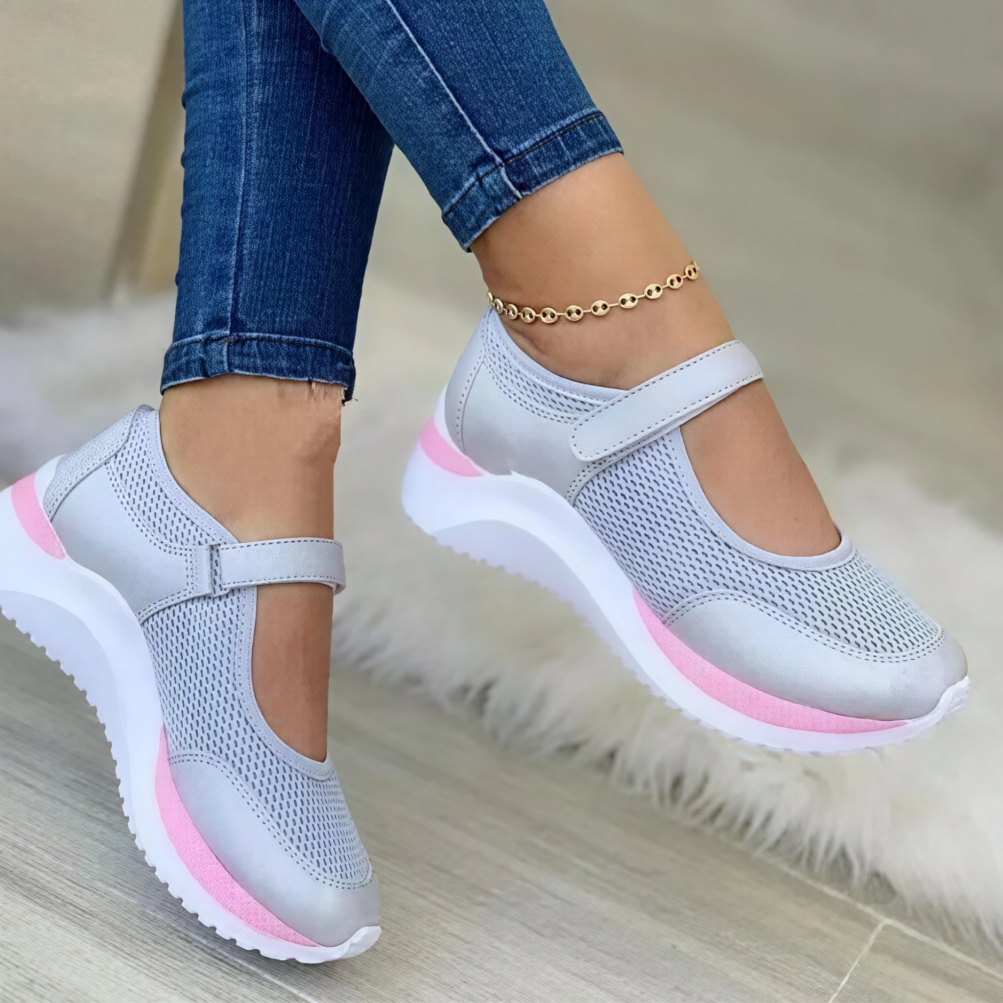 Emilia - Baskets avec fermeture velcro