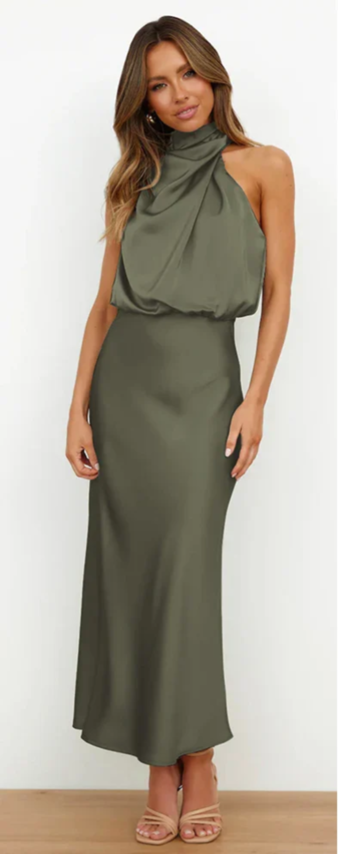 Luna - Robe maxi drapée
