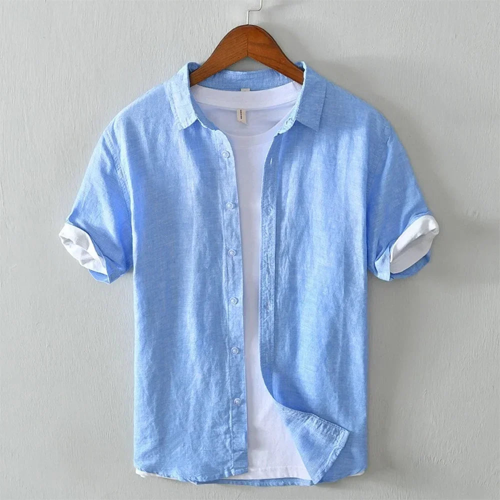 James - chemise à manches courtes avec patte de boutonnage devant