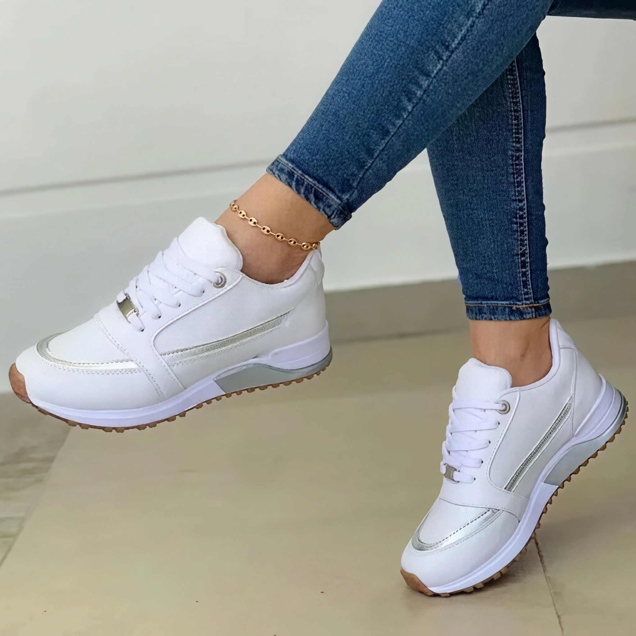 Valentina - Baskets à talons compensés