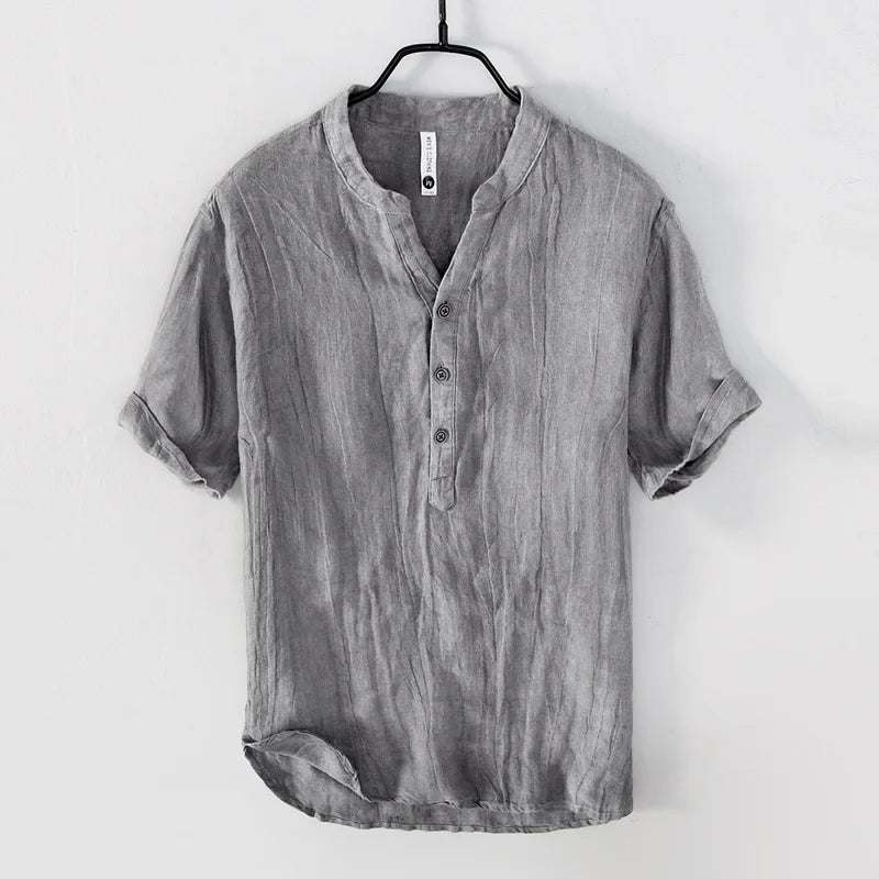 Everett - Chemise à courte patte de boutonnage