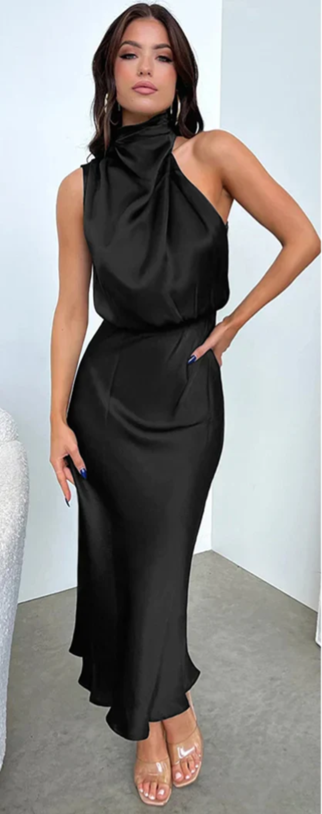Luna - Robe maxi drapée