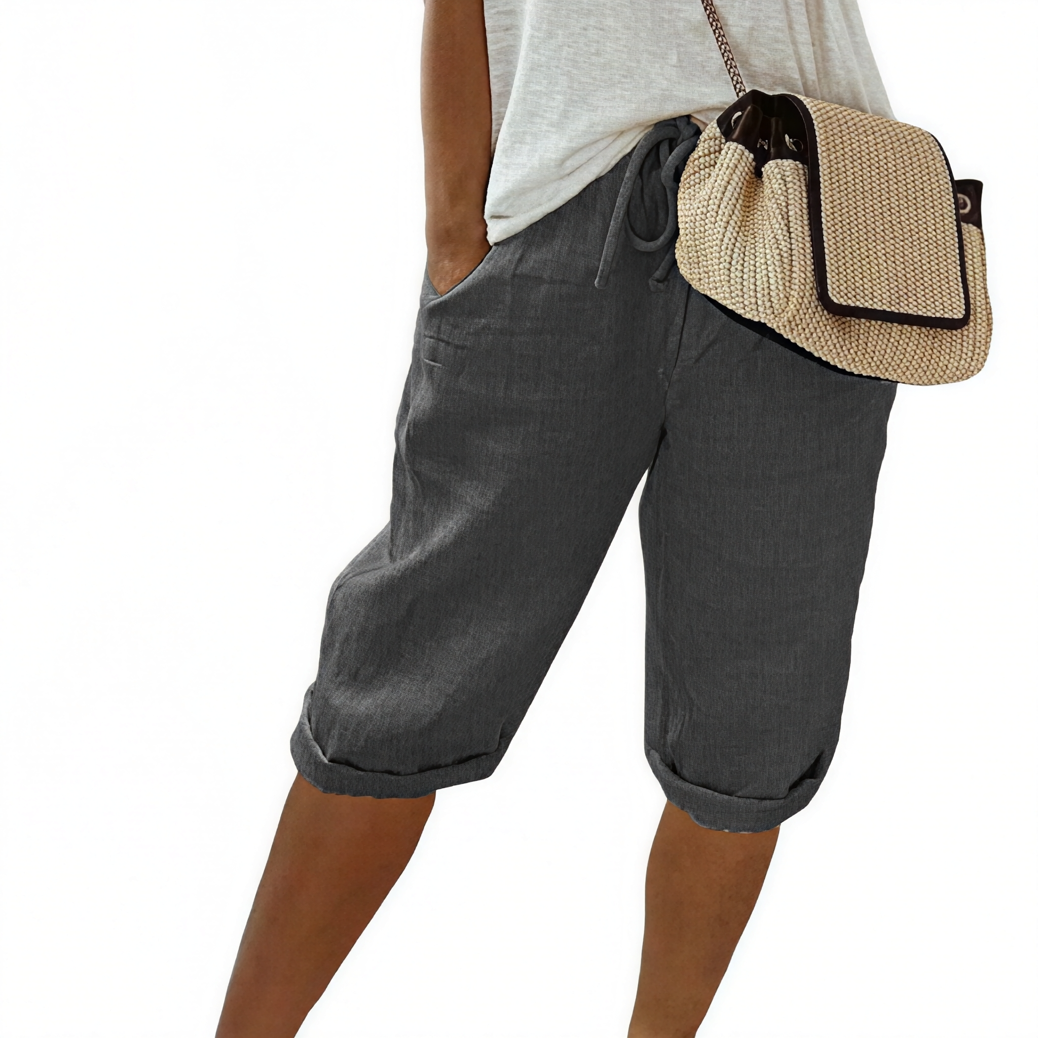 Aaliyah - Shorts pour femme avec ceinture