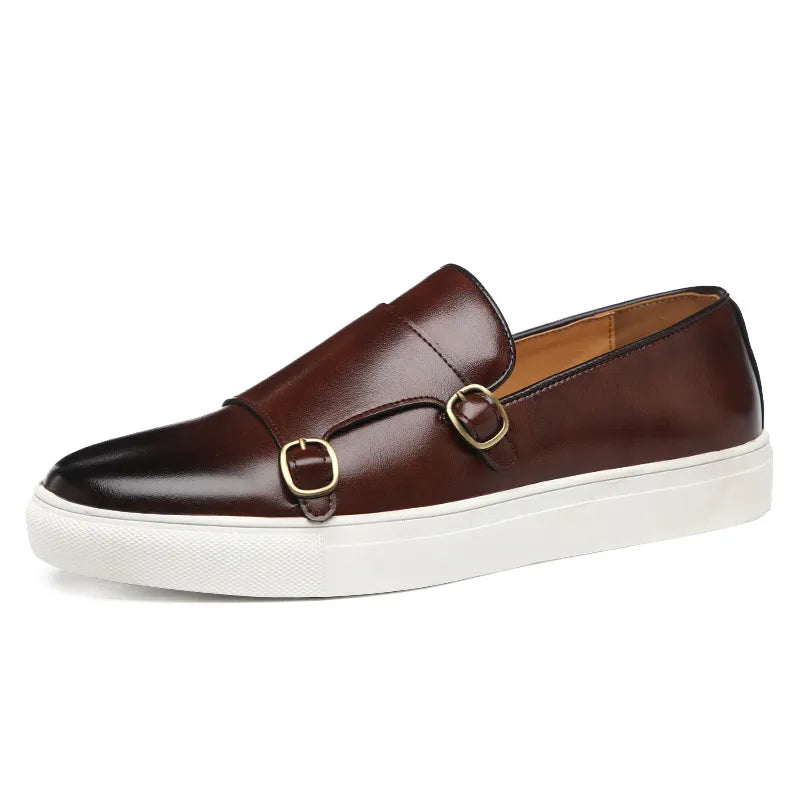 Jerald - Mocasines casual de cuero para hombre