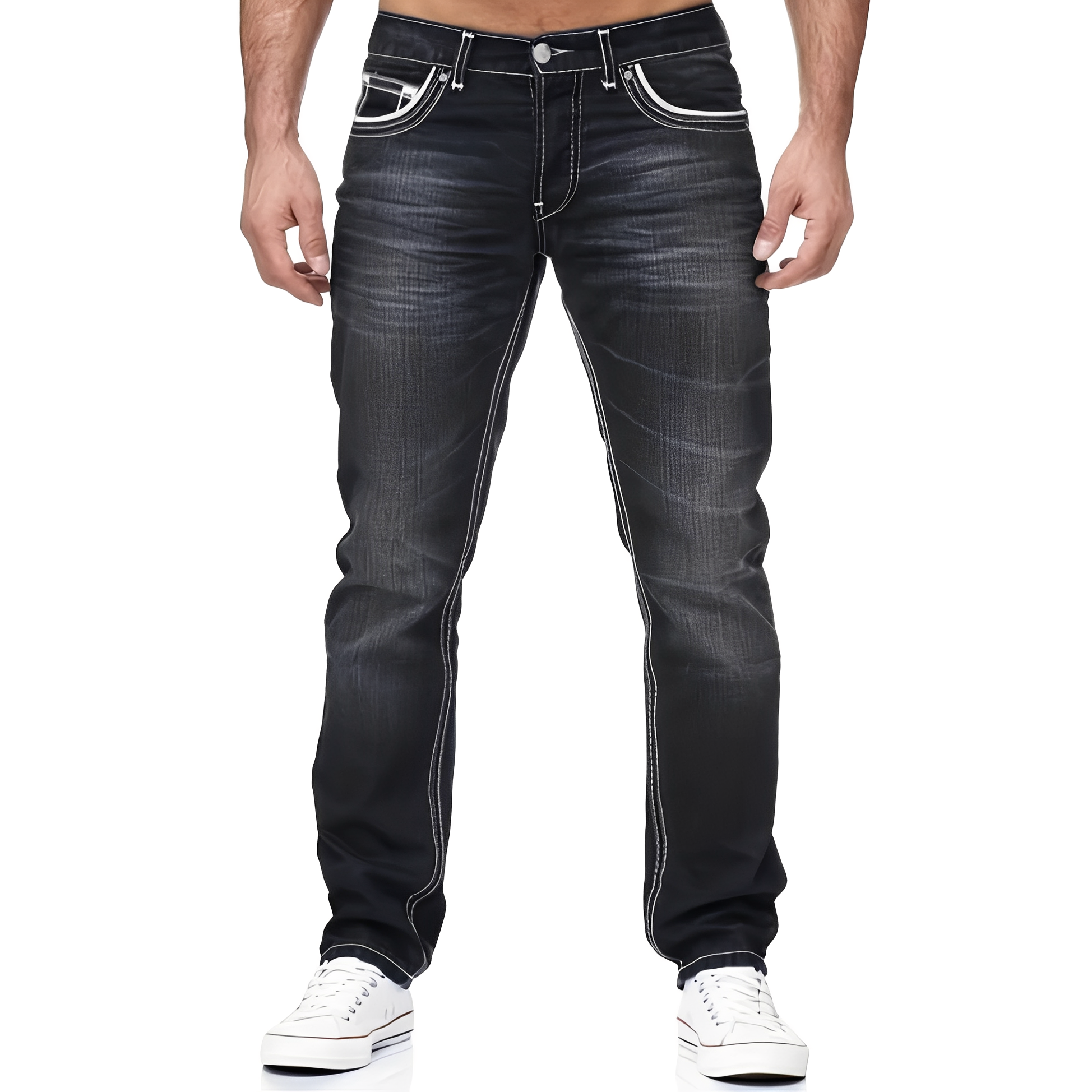 Andy - Jean homme élégant avec style vieilli
