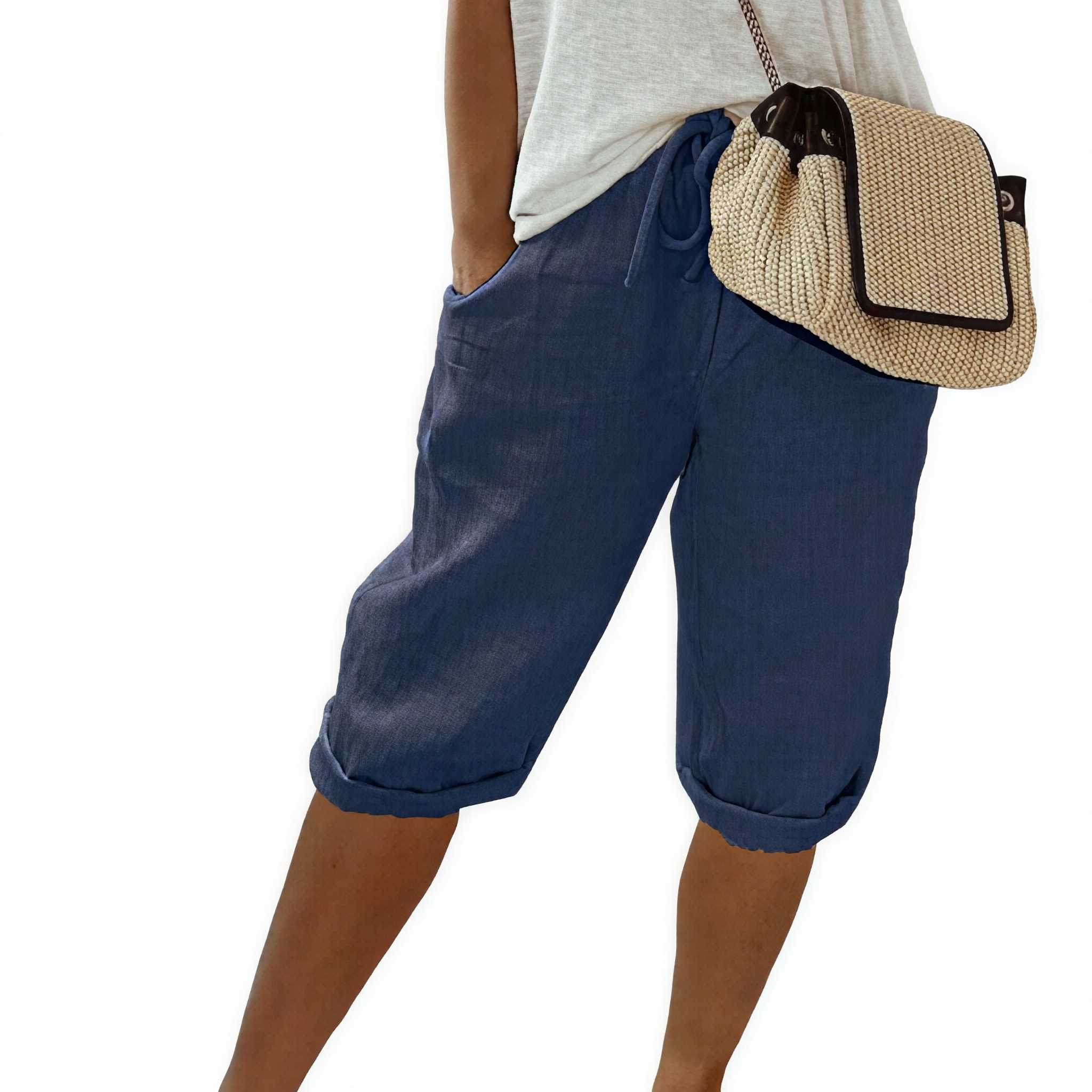 Aaliyah - Shorts pour femme avec ceinture