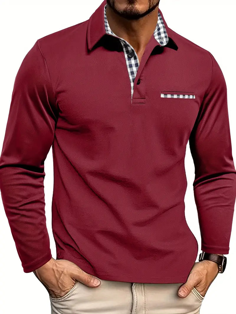 Levi - T-shirt polo à col à carreaux