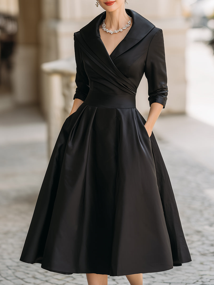 Eliana - Robe midi à design enveloppant