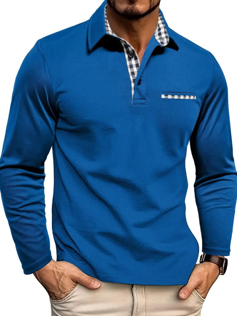 Levi - T-shirt polo à col à carreaux