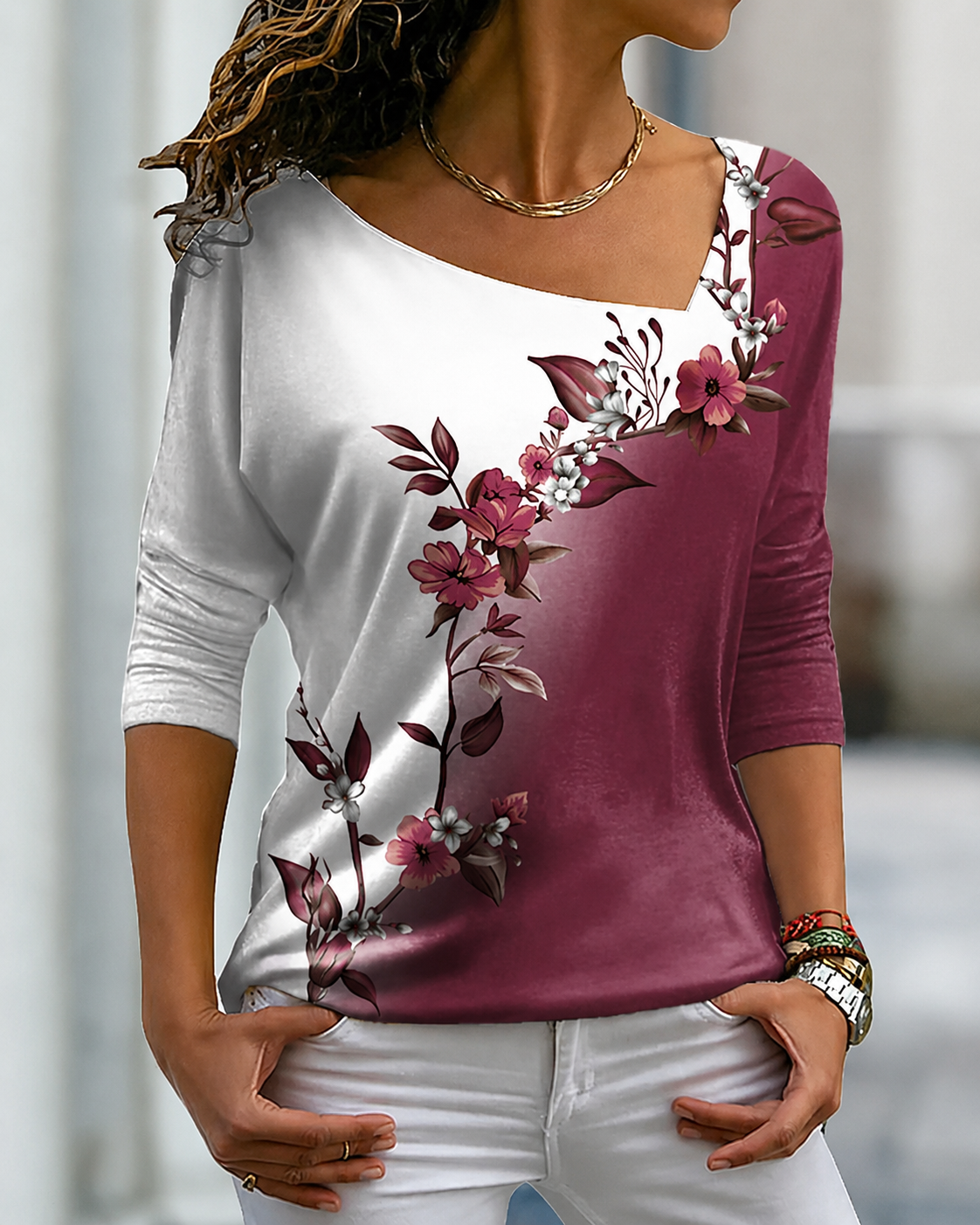 Sheylinn - Blouse Large à Manches Longues