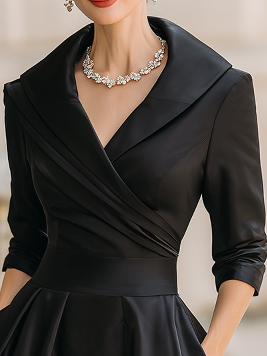 Eliana - Robe midi à design enveloppant