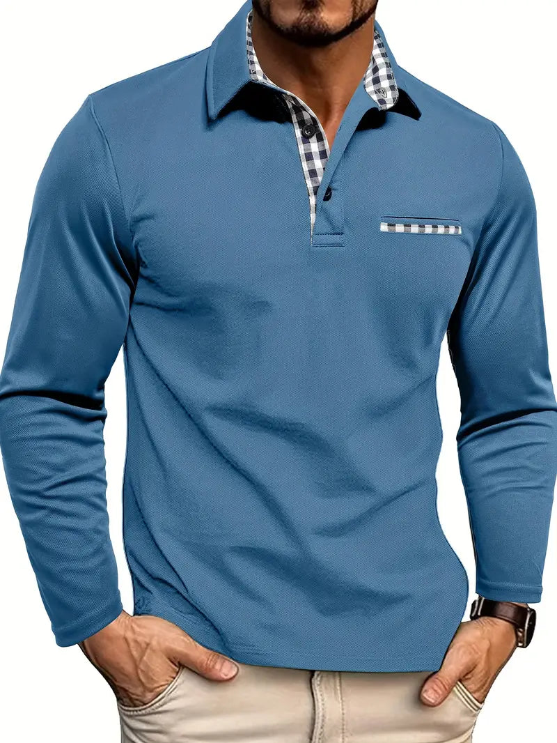 Levi - T-shirt polo à col à carreaux