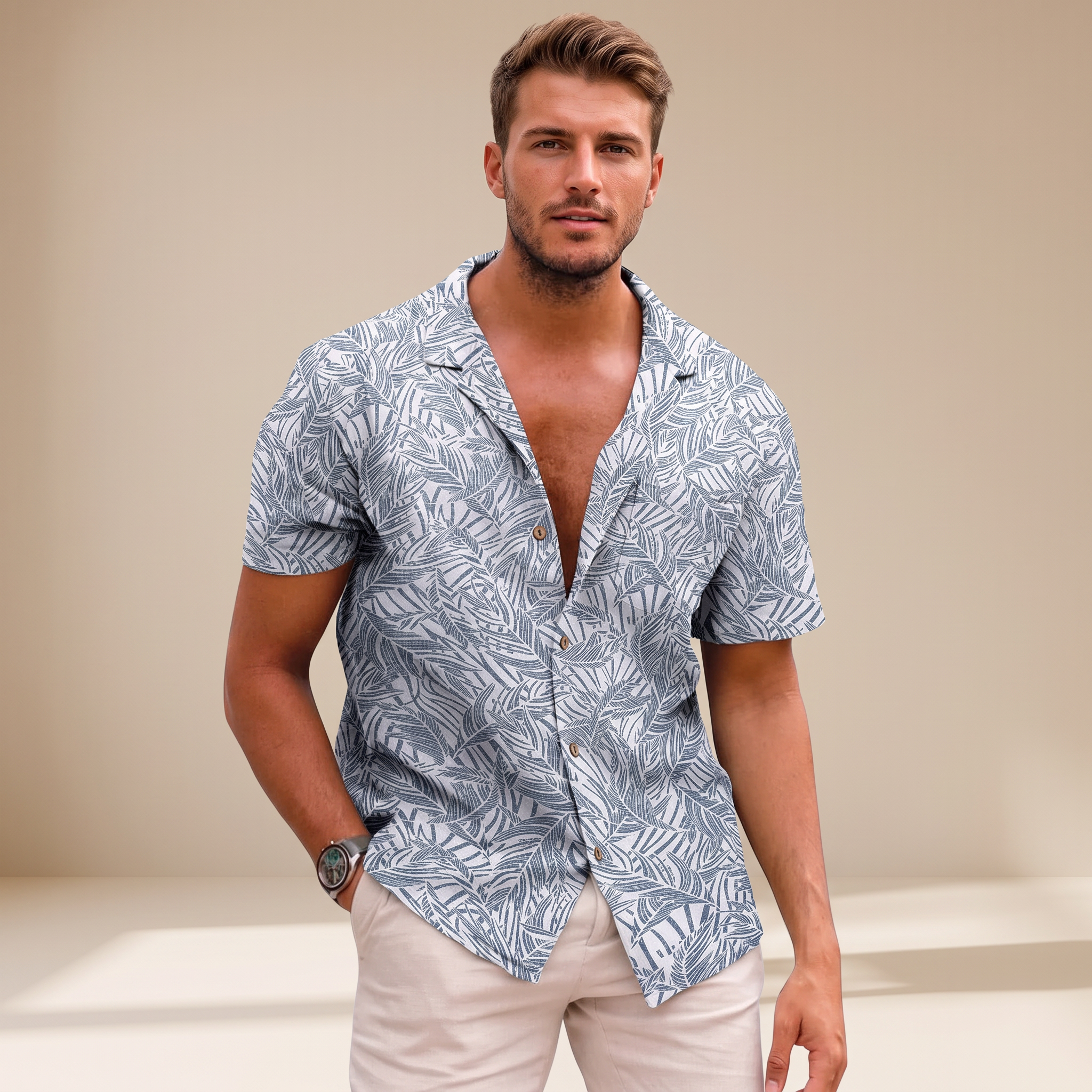 Tiago - Chemises à motifs tropicaux