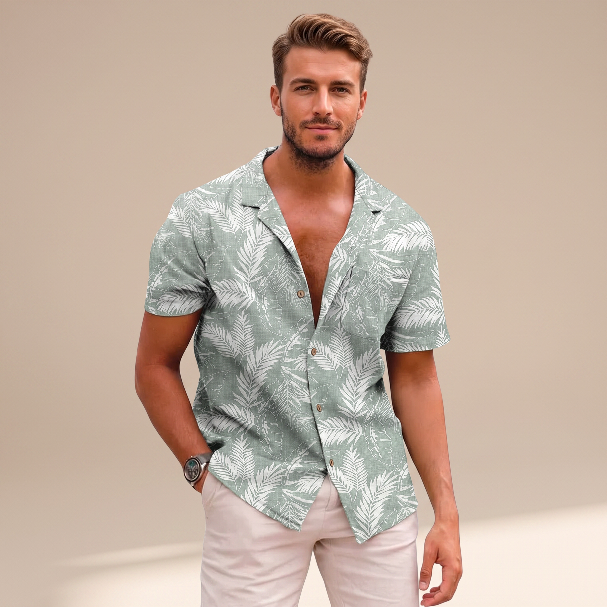 Tiago - Chemises à motifs tropicaux