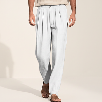 Randall - Pantalon large avec plis et style décontracté