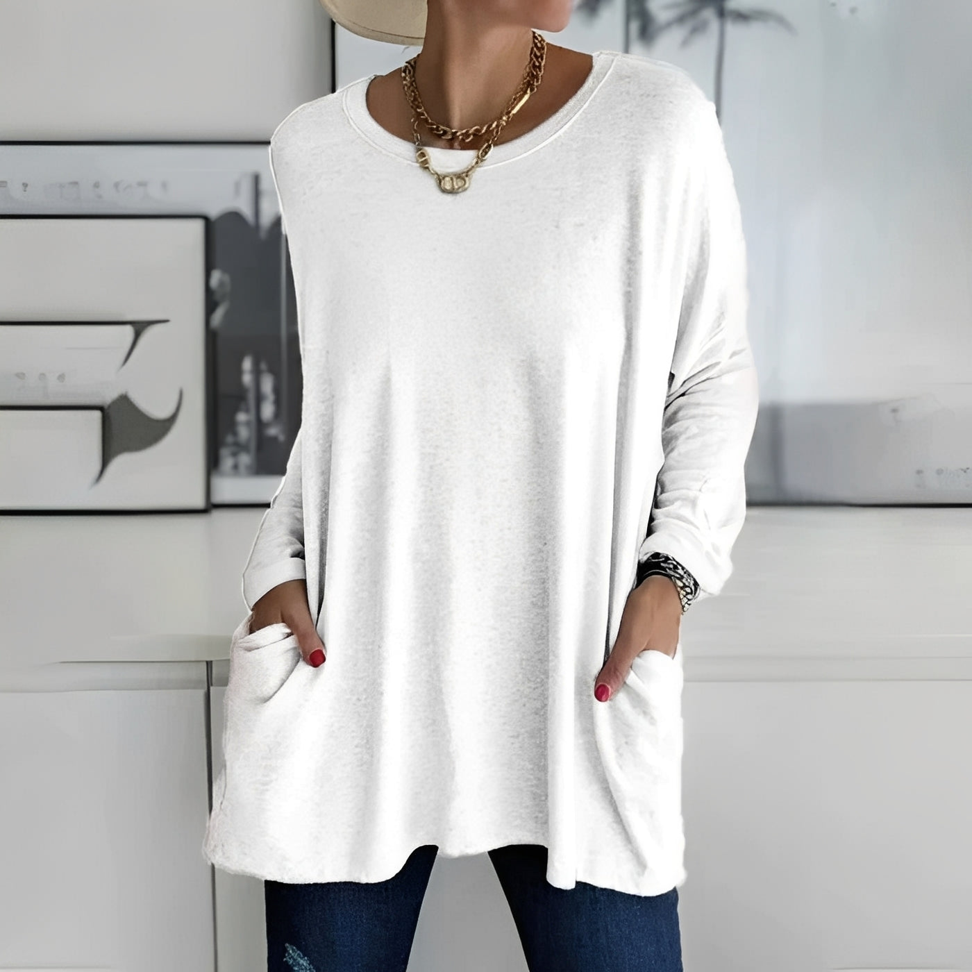 Chantelle - Robe-chemise longue avec poches