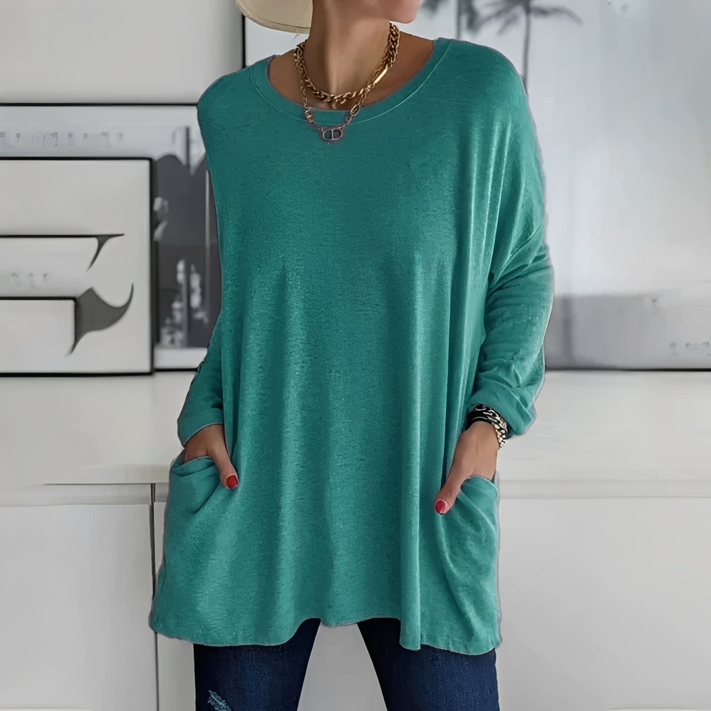 Chantelle - Robe-chemise longue avec poches