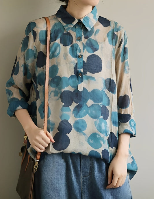 Jodie - Blouses élégantes avec col à pois pour femmes